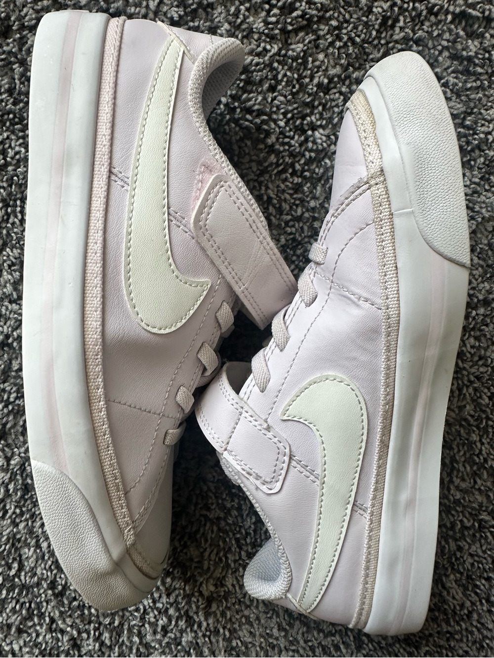 Nike Court Legacy Light Violet Sail White Youth 2 Velcro Sneaker